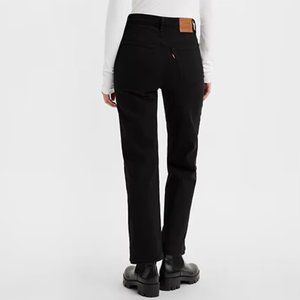 Levi's Premium Ribcage Straight Black Jeans W23L27